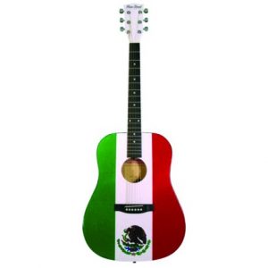 Ms Drd Acou Sp Top Guit Mexican Flag MAMF
