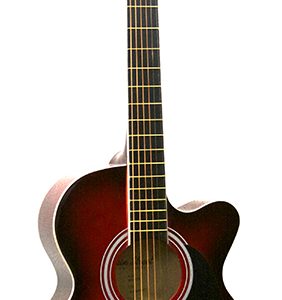 Main Street Guitar Trans Red Cutaway MAS38TR