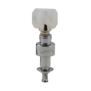 GROVER GEARED BANJO PEGS CHROME W/   SQUARE PRLD BUTTON SET 4
