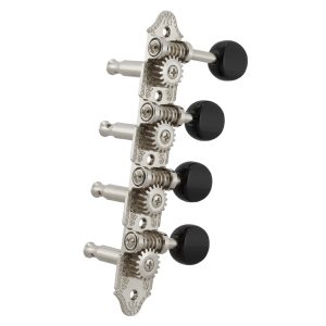 GROVER PROFESSIONAL MANDOLIN "F" STYLE NICKEL SET 8 4 + 4 ON PLATE W/  BLACK BUTTON