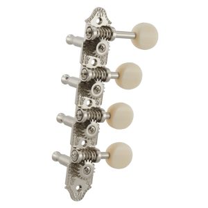 GROVER PROFESSIONAL MANDOLIN "F" STYLE NICKEL SET 8 4 + 4 ON PLATE W/  WHITE BUTTON