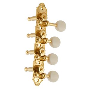 GROVER PROFESSIONAL MANDOLIN "F" VINTAGE GOLD SET 8 4 + 4 ON PLATE W/  WHITE BUTTON