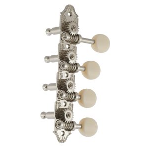 GROVER PROFESSIONAL MANDOLIN "F" VINTAGE NICKEL SET 8 4 + 4 ON PLATE W/  WHITE BUTTON