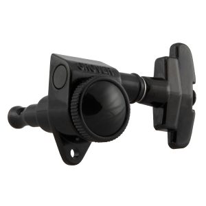 GROVER ROTO-GRIP LOCKING ROTOMATICS &reg; BLACK CHROME SET 6  3 + 3 W/   3 - STEP BUTTON