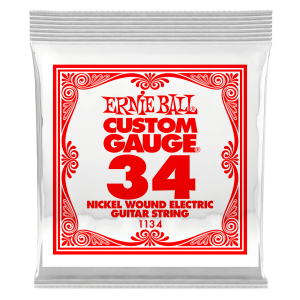 .034 Nickel Wound Electric Guitar Strings 6 pack