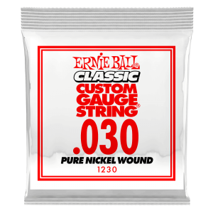 .030 Classic Pure Nickel Wound Electric Guitar Strings 6 Pack
