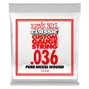 .036 Classic Pure Nickel Wound Electric Guitar Strings 6 Pack