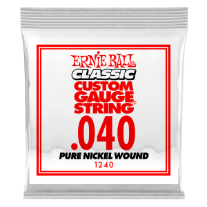 .040 Classic Pure Nickel Wound Electric Guitar Strings 6 Pack
