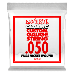 .050 Classic Pure Nickel Wound Electric Guitar Strings 6 Pack