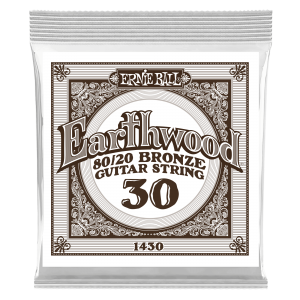 .030 Earthwood 80/20 Bronze Acoustic Guitar Strings 6 Pack