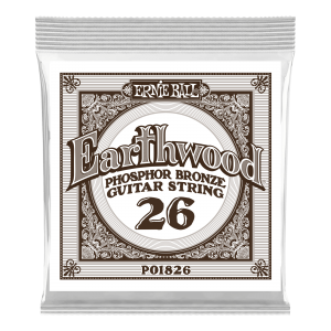.026 Earthwood Phosphor Bronze Acoustic Guitar Strings 6 Pack