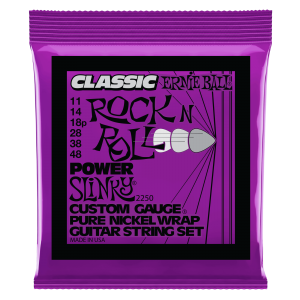 Power Slinky Classic Rock n Roll Pure Nickel Wrap Electric Guitar Strings - 11-48 Gauge