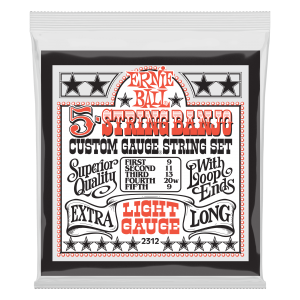 Light 5-String Loop End Stainless Steel Banjo Guitar Strings - 9-9 Gauge