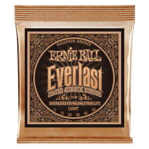 Everlast Light Coated Phosphor Bronze Acoustic Guitar Strings - 11-52 Gauge
