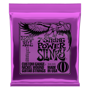 Power Slinky 7-String Nickel Wound Electric Guitar Strings - 11-58 Gauge
