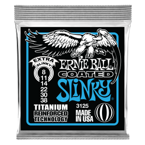 Extra Slinky Coated Titanium RPS Electric Guitar Strings - 8-38 Gauge