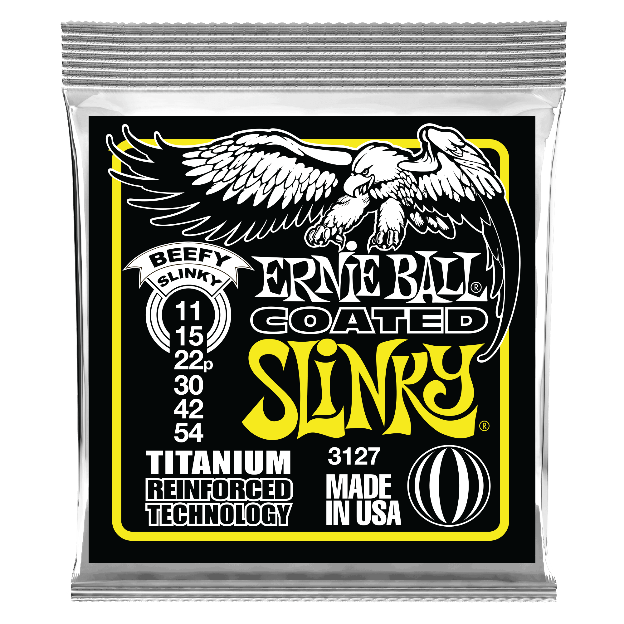 Beefy Slinky Coated Titanium RPS Electric Guitar Strings - 11-54 Gauge