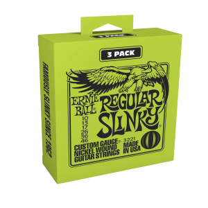 Regular Slinky Nickel Wound Electric Guitar Strings 3 Pack - 10-46 Gauge