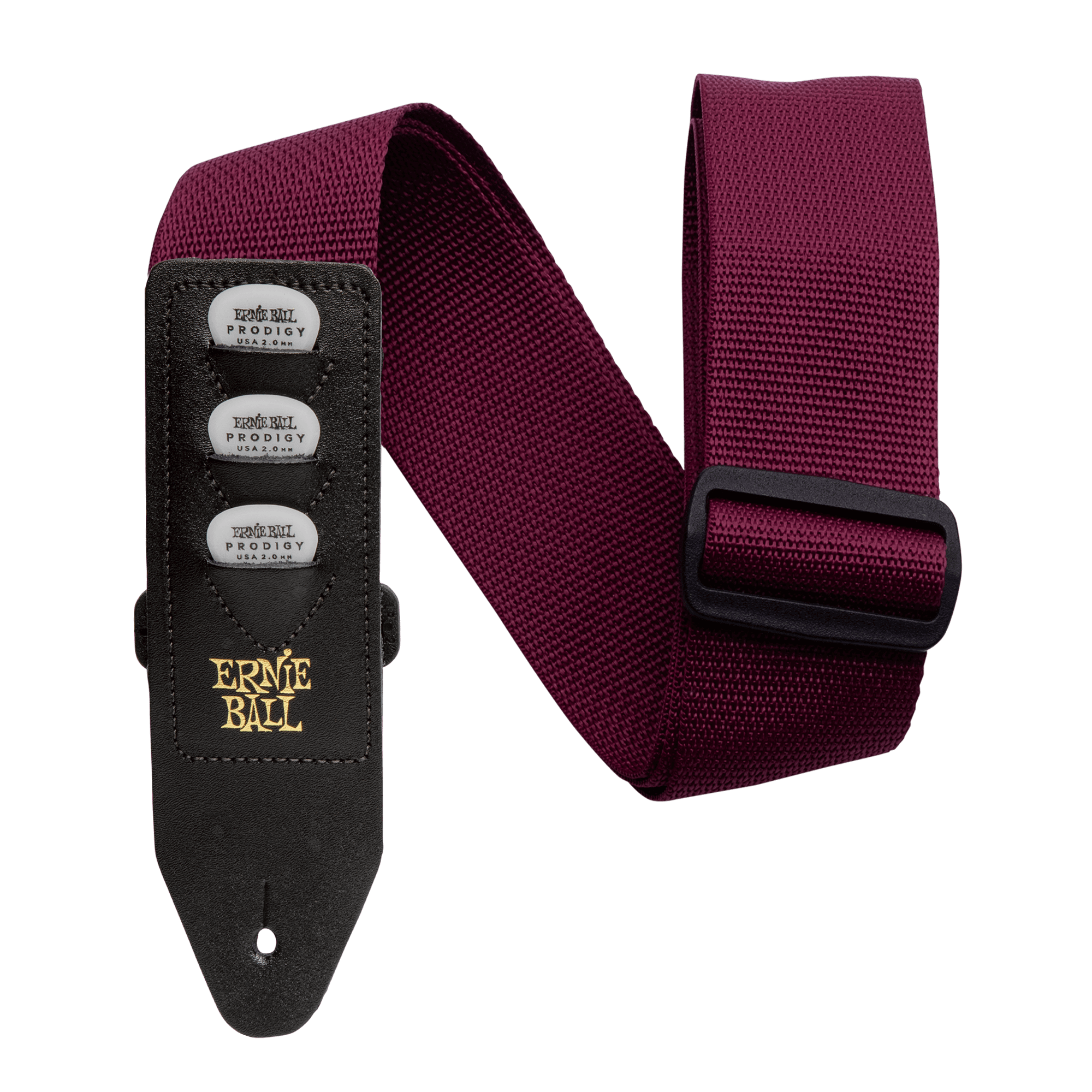 Ernie Ball Burgundy Pickholder Strap