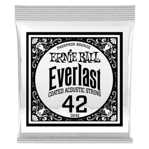 .042 Everlast Coated Phosphor Bronze Acoustic Guitar Strings 6 Pack