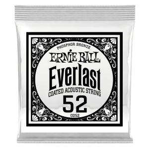 .052 Everlast Coated Phosphor Bronze Acoustic Guitar Strings 6 Pack