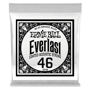 .046 Everlast Coated 80/20 Bronze Acoustic Guitar Strings 6 Pack