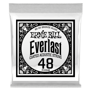 .048 Everlast Coated 80/20 Bronze Acoustic Guitar Strings 6 Pack
