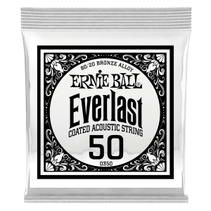 .050 Everlast Coated 80/20 Bronze Acoustic Guitar Strings 6 Pack