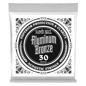 .030 Aluminum Bronze Wound Acoustic Guitar Strings 6 Pack