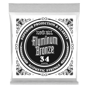 .034 Aluminum Bronze Wound Acoustic Guitar Strings 6 Pack