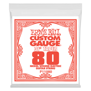 .080 Extra Long Nickel Wound Electric Guitar Strings 3 pack